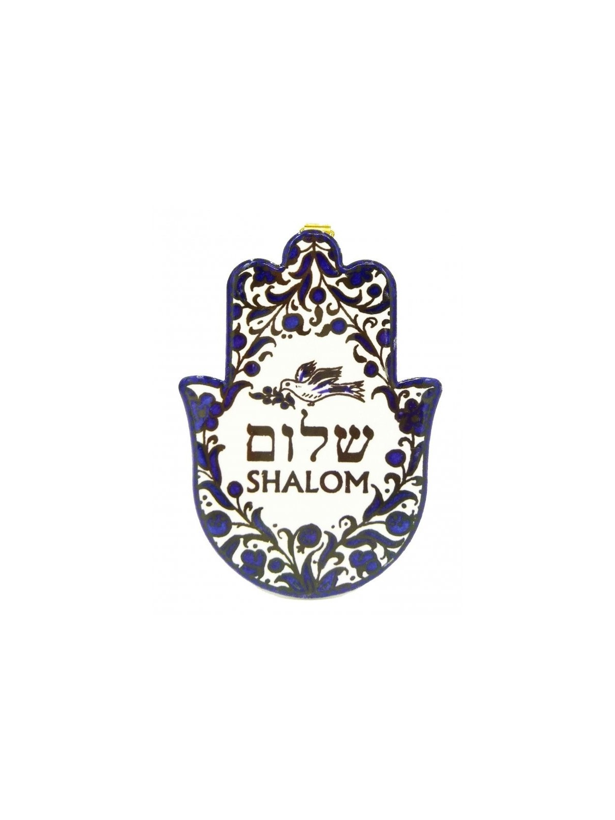 קיר קרמיקה חמסה עם יונת שלום שלום דה... | קישוטי שולחן
